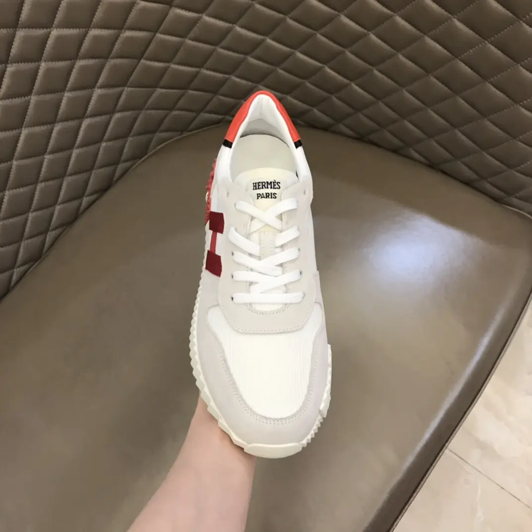 Hermès Crew Sneakers White Red Trim –  Rep Shoes & Replica Hermes Footwear TopPick 89
