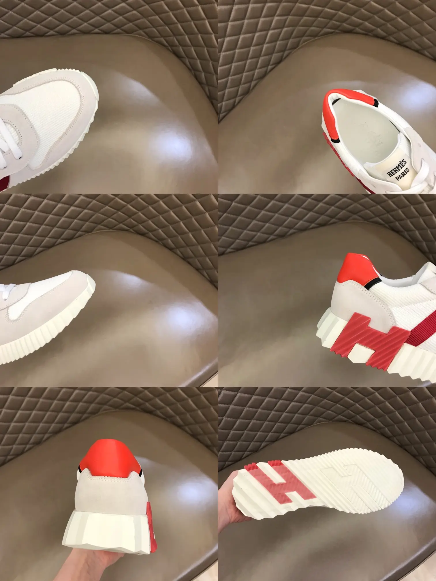 Hermès Crew Sneakers White Red Trim –  Rep Shoes & Replica Hermes Footwear TopPick 89