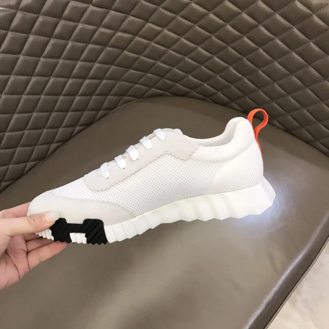 Hermès Crew Sneakers White Orange  – Replica Hermes & Rep Shoes Collection Vibrant 70