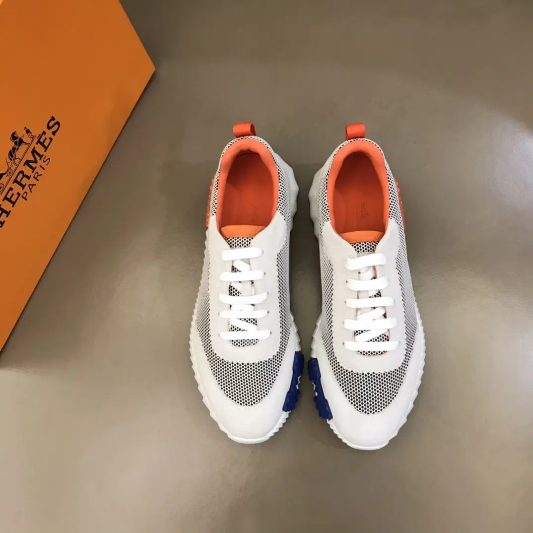 Hermès Crew Sneakers White Orange Style –  Replica Hermes & Rep Shoes Youthful 67