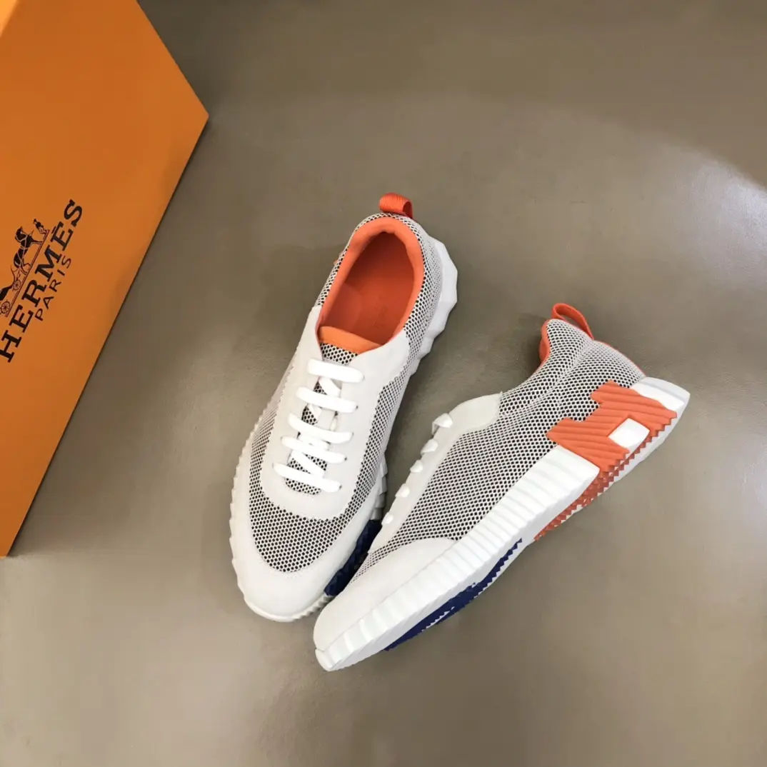 Hermès Crew Sneakers White Orange Style –  Replica Hermes & Rep Shoes Youthful 67