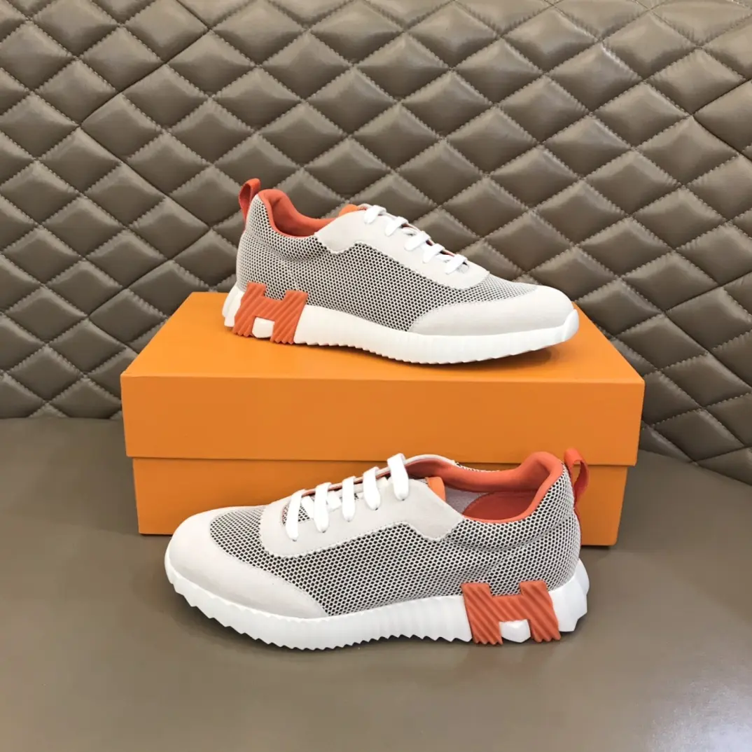 Hermès Crew Sneakers White Orange Style –  Replica Hermes & Rep Shoes Youthful 67