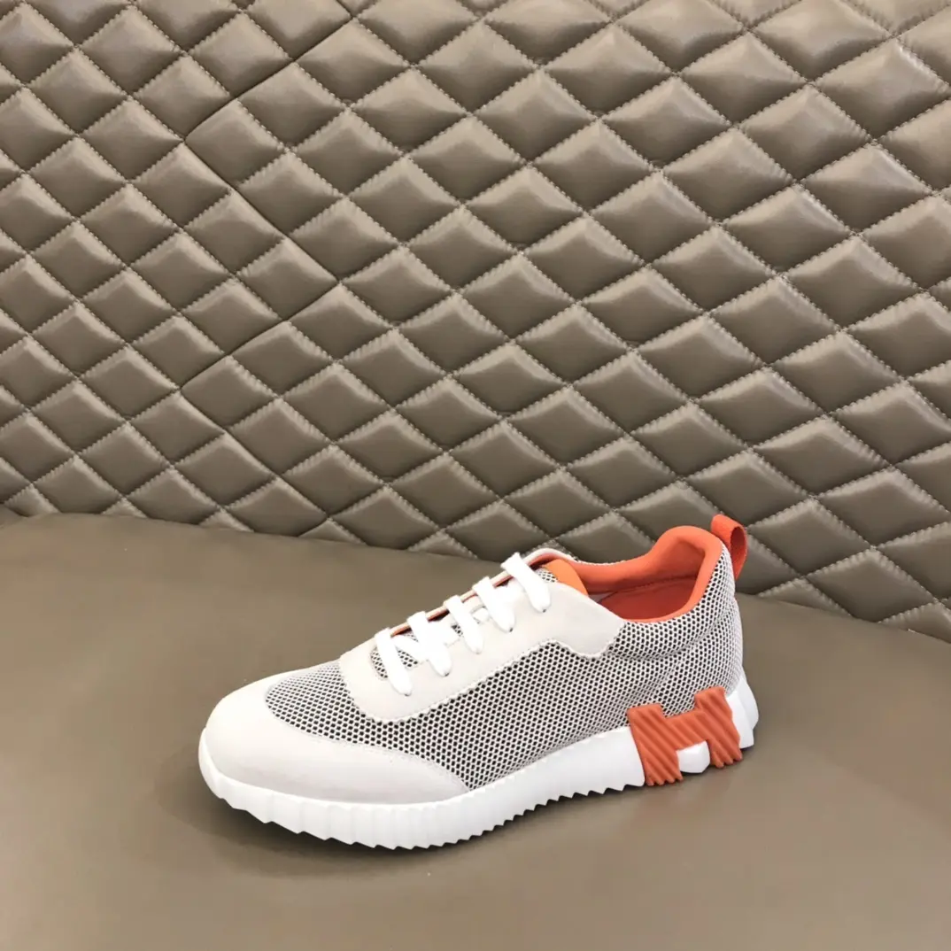 Hermès Crew Sneakers White Orange Style –  Replica Hermes & Rep Shoes Youthful 67