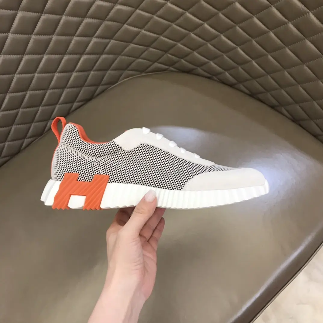 Hermès Crew Sneakers White Orange Style –  Replica Hermes & Rep Shoes Youthful 67