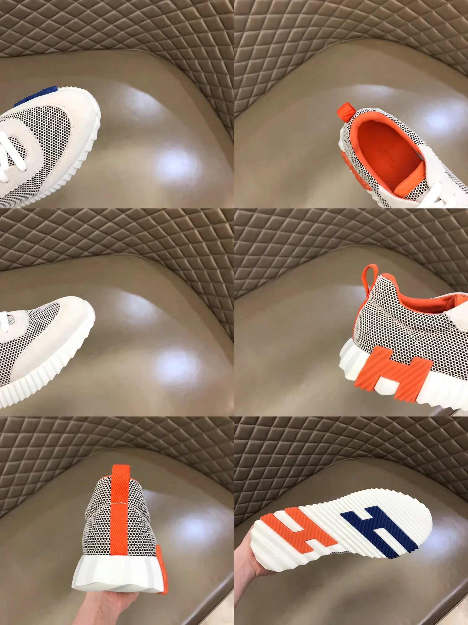 Hermès Crew Sneakers White Orange Style –  Replica Hermes & Rep Shoes Youthful 67