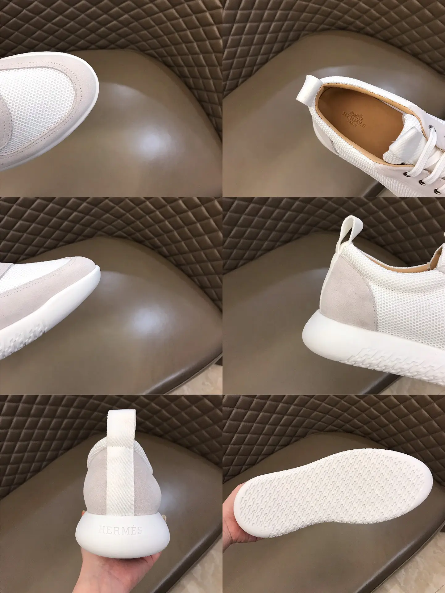 Hermès H 2020 Sneakers White Beige –  Replica Hermes Shoes Edition Chic 92