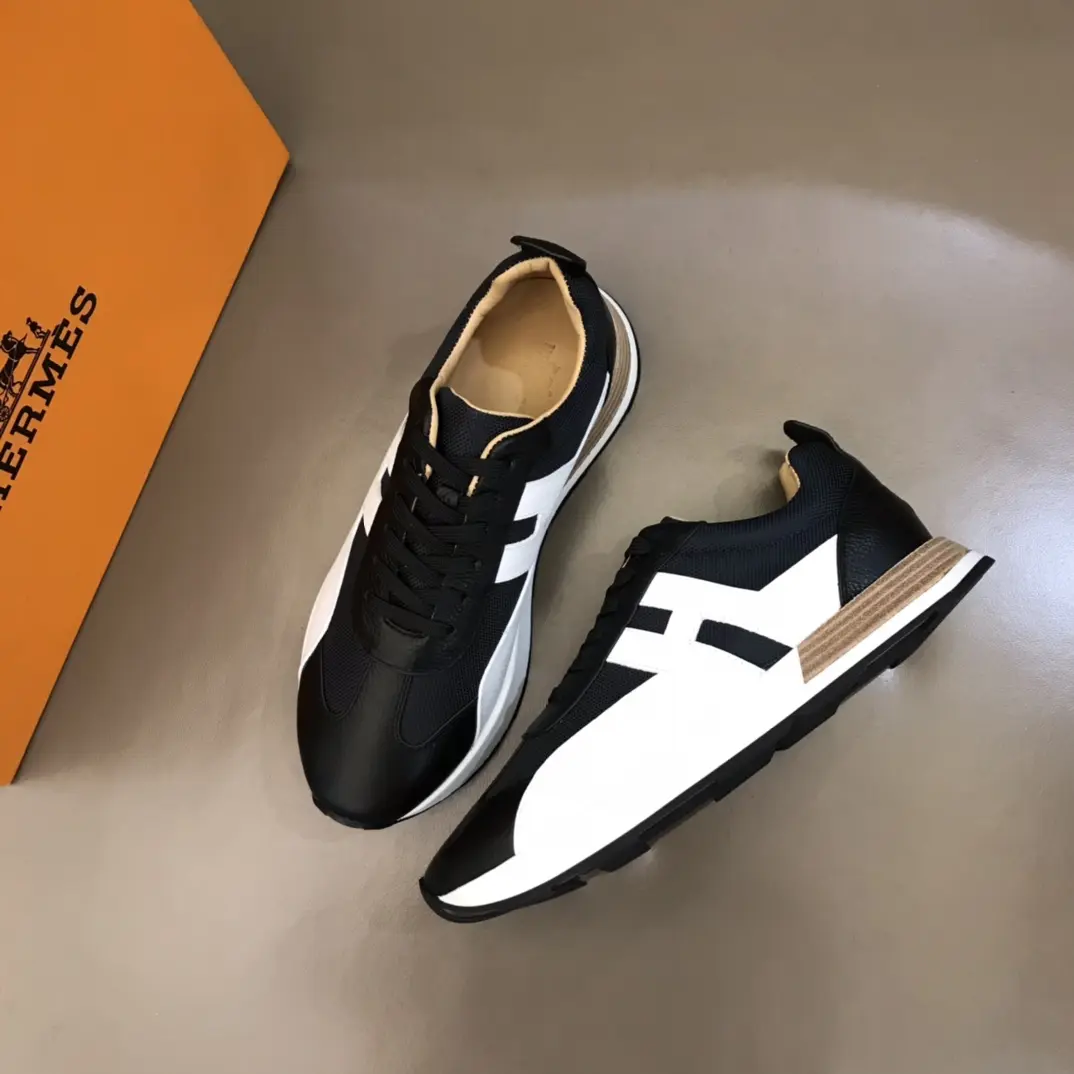 EasyCare Hermès H 2021 Colorblock Sneakers, Black White – Replica Hermes Edition 101