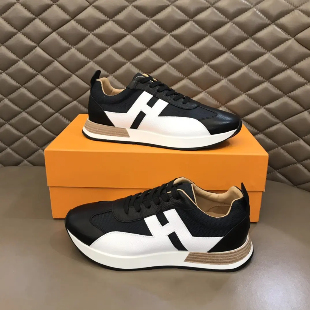 EasyCare Hermès H 2021 Colorblock Sneakers, Black White – Replica Hermes Edition 101