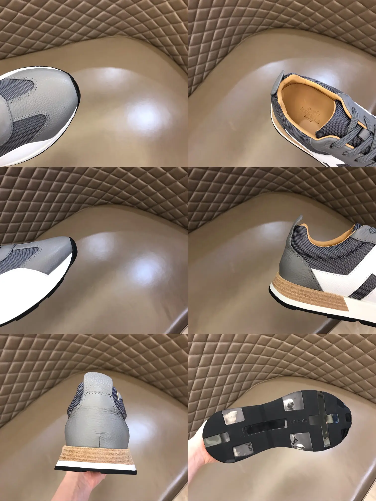 Hermès H 2021 Grey White Replica Sneakers –  Rep Shoes TimelessDesign 102