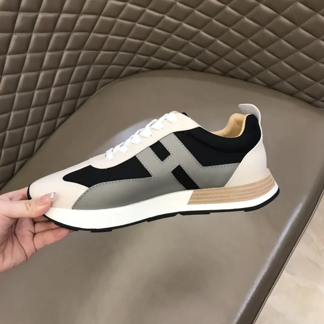 Hermès H 2021 Men’s Colorblock Sneakers, Black White –  Replica Hermes Edition Bright 96