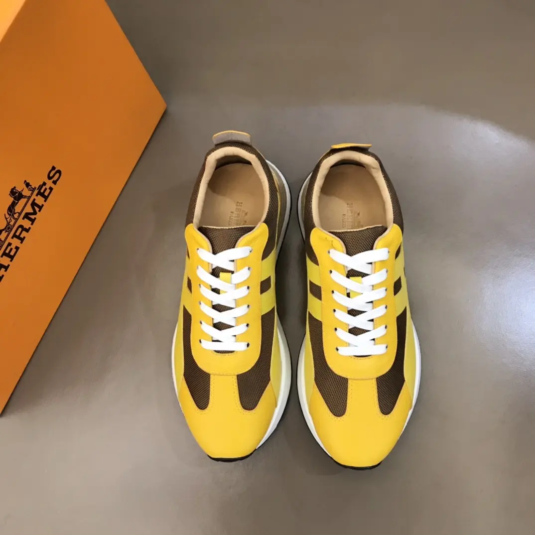 Hermès H 2021 Yellow Brown Replica Sneakers – Rep Shoes Collection Fashionable 95