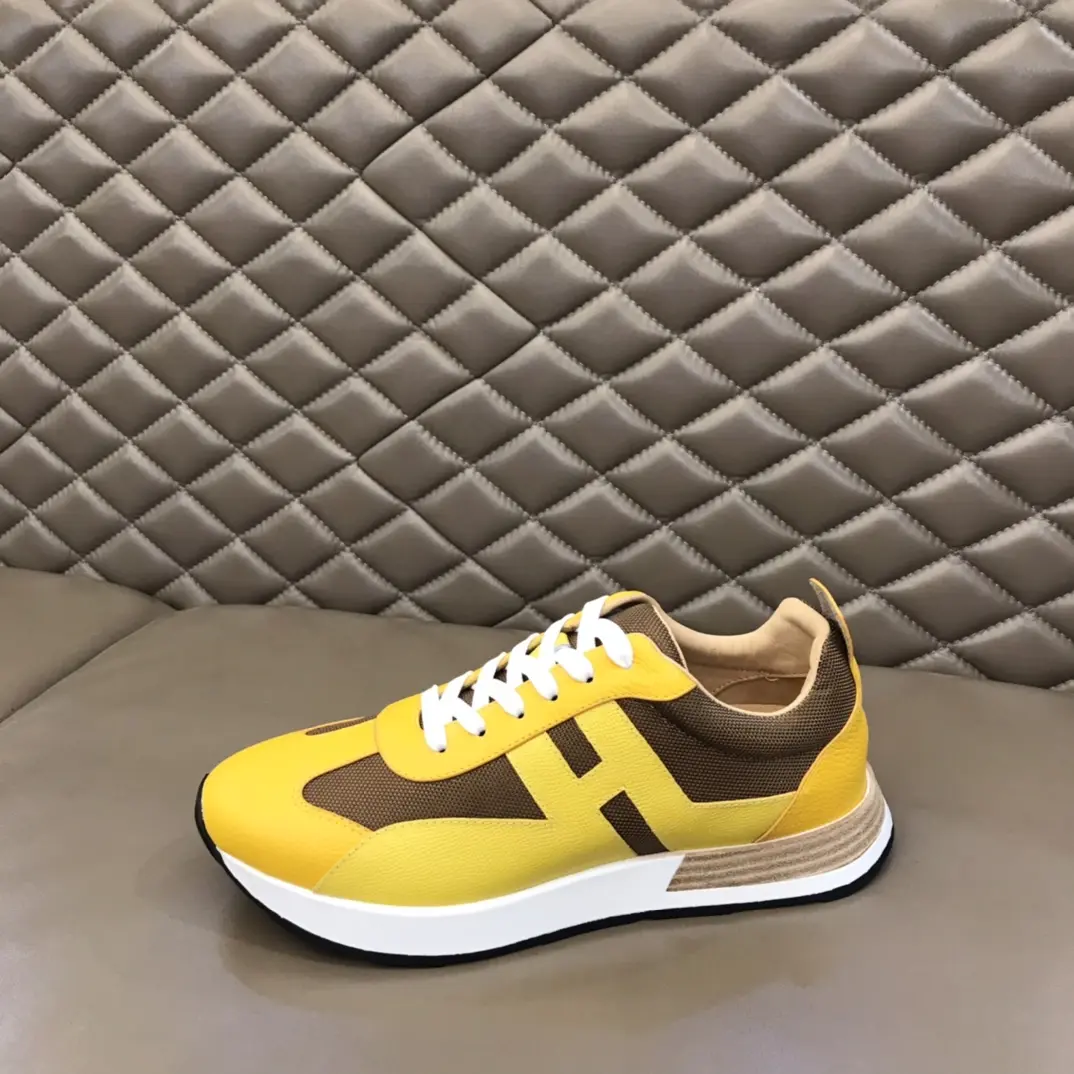 Hermès H 2021 Yellow Brown Replica Sneakers – Rep Shoes Collection Fashionable 95