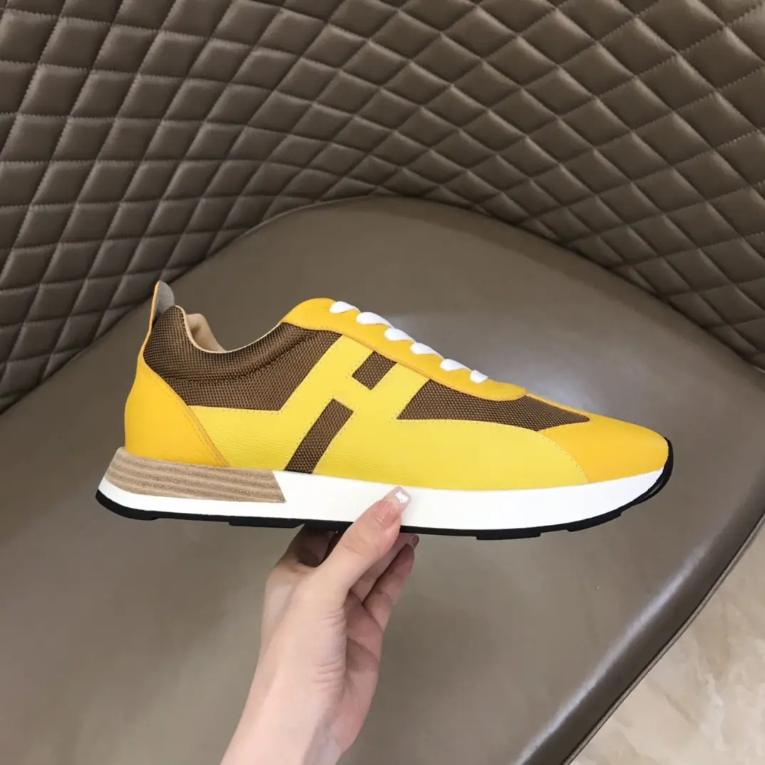 Hermès H 2021 Yellow Brown Replica Sneakers – Rep Shoes Collection Fashionable 95