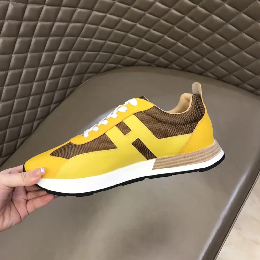Hermès H 2021 Yellow Brown Replica Sneakers – Rep Shoes Collection Fashionable 95