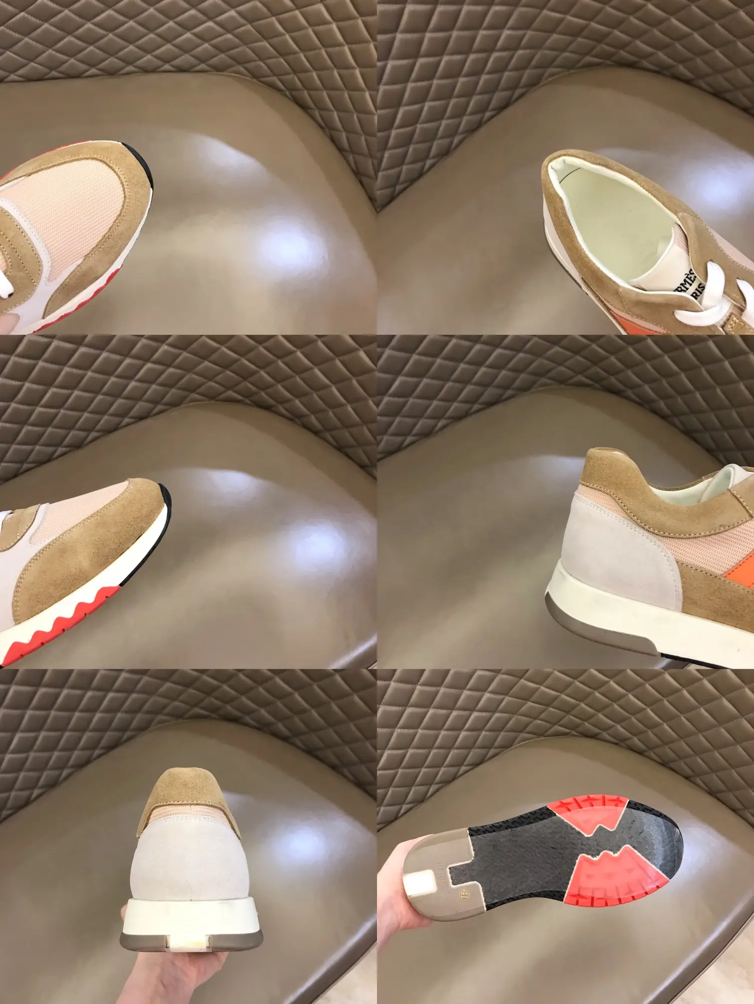 Hermès H2022  Sneakers, Beige Orange – Premium Rep Shoes, Replica Hermes Edition Thermal 93