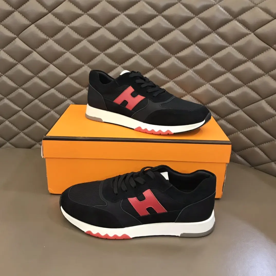 Hermès H2022 Sneakers, Black Red, Lace-Up –  Replica Hermes Shoes Edition SoftTouch 84