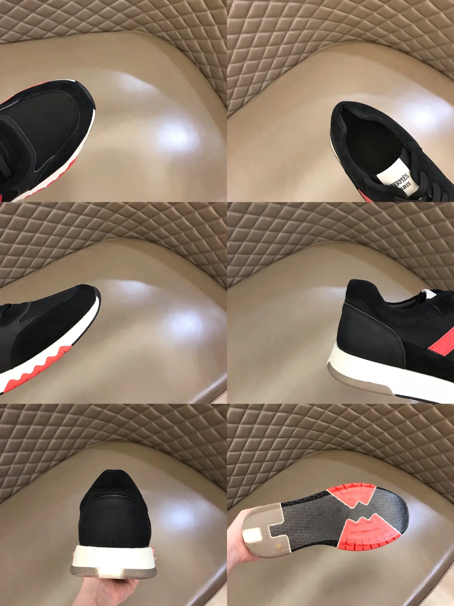 Hermès H2022 Sneakers, Black Red, Lace-Up –  Replica Hermes Shoes Edition SoftTouch 84