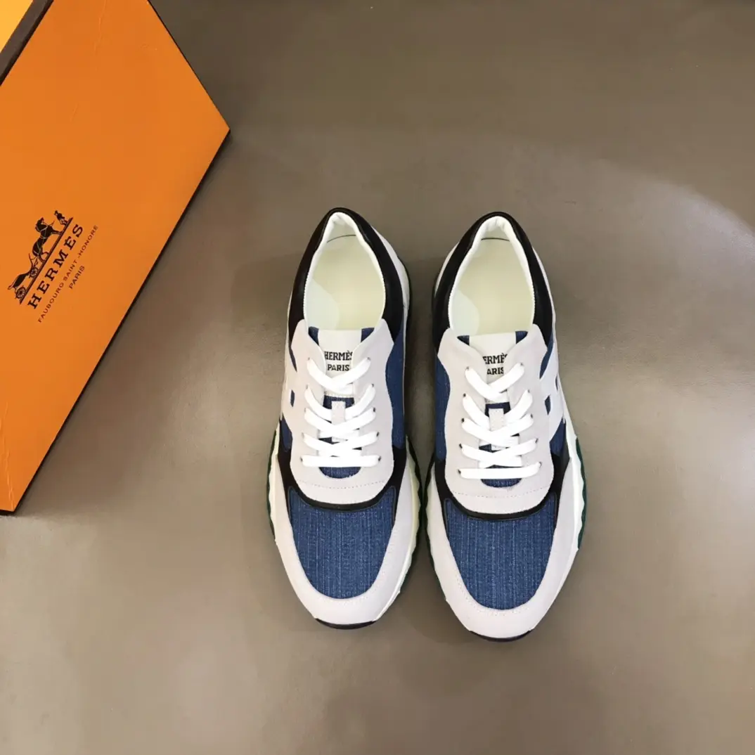 MultiPurpose Hermès H2022 Sneakers Blue White  – Replica Hermes Shoes Edition 94