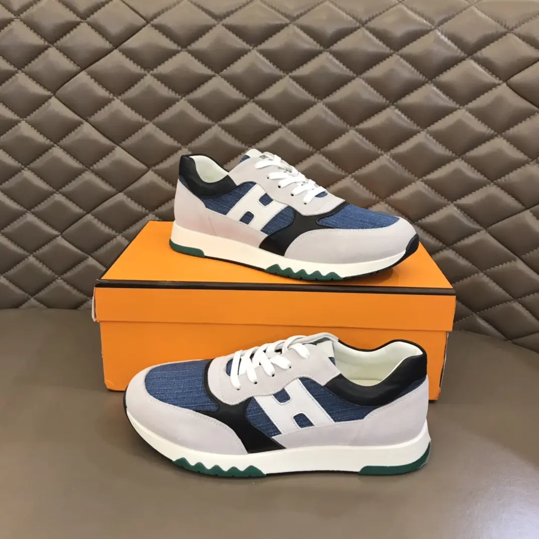 MultiPurpose Hermès H2022 Sneakers Blue White  – Replica Hermes Shoes Edition 94