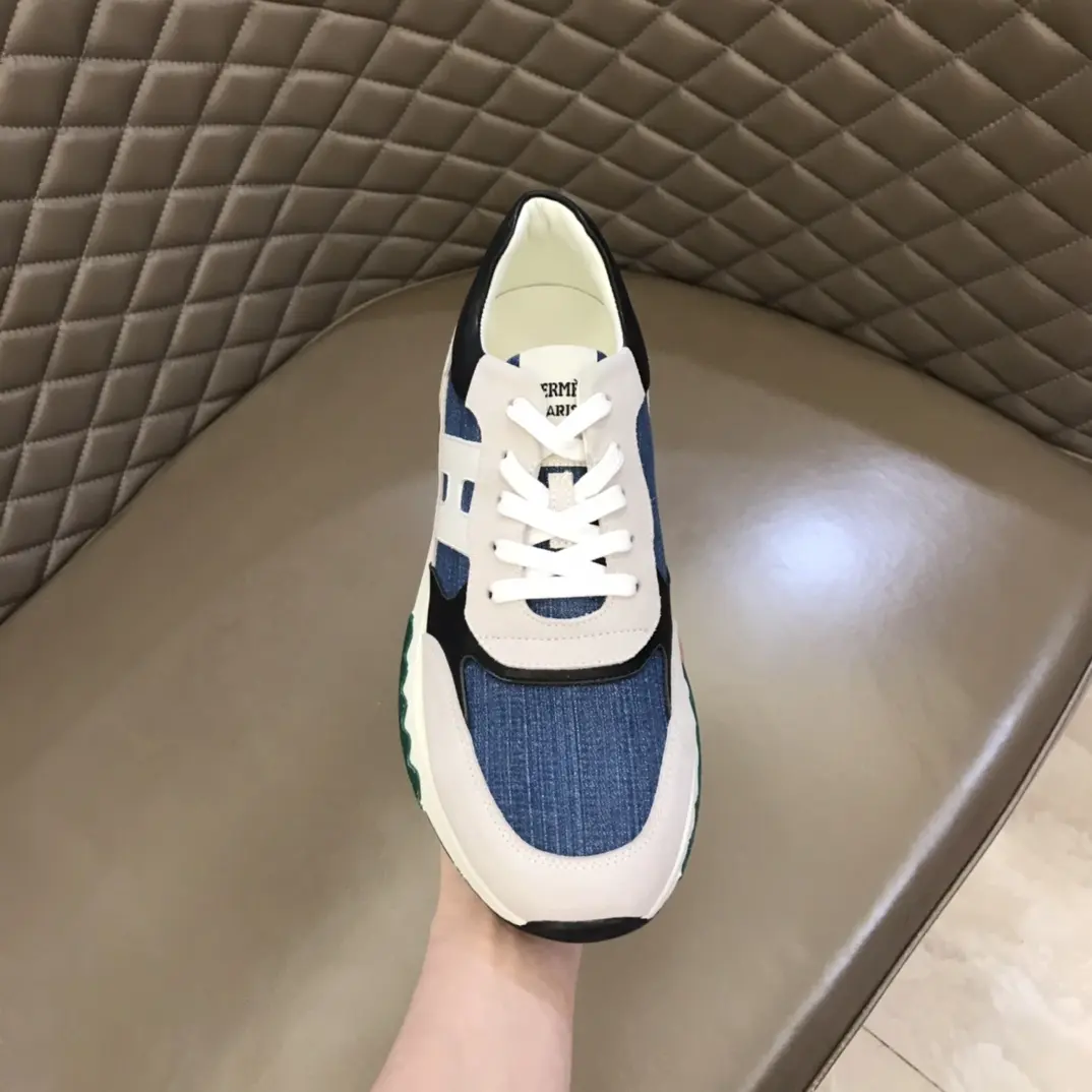 MultiPurpose Hermès H2022 Sneakers Blue White  – Replica Hermes Shoes Edition 94