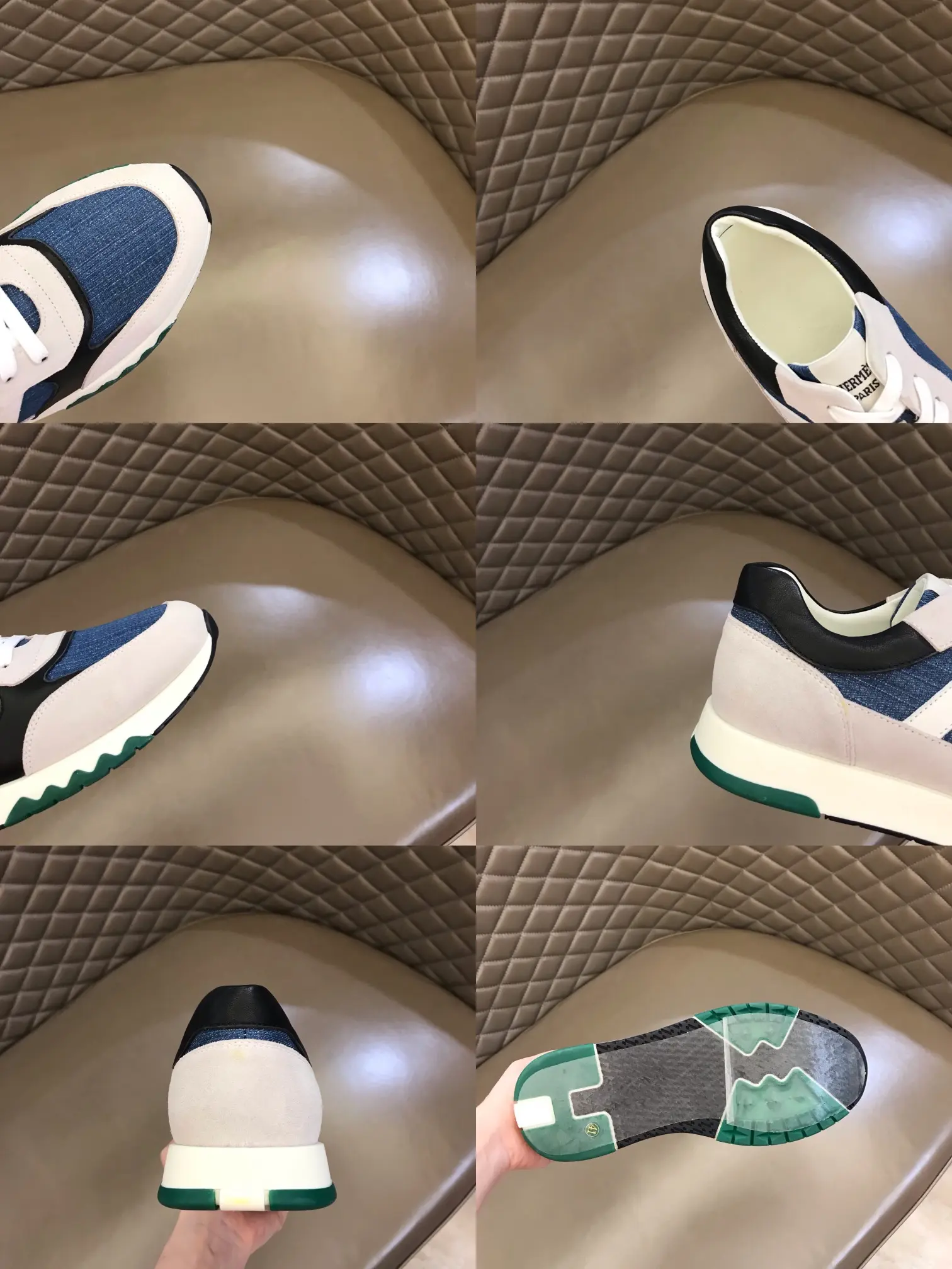 MultiPurpose Hermès H2022 Sneakers Blue White  – Replica Hermes Shoes Edition 94