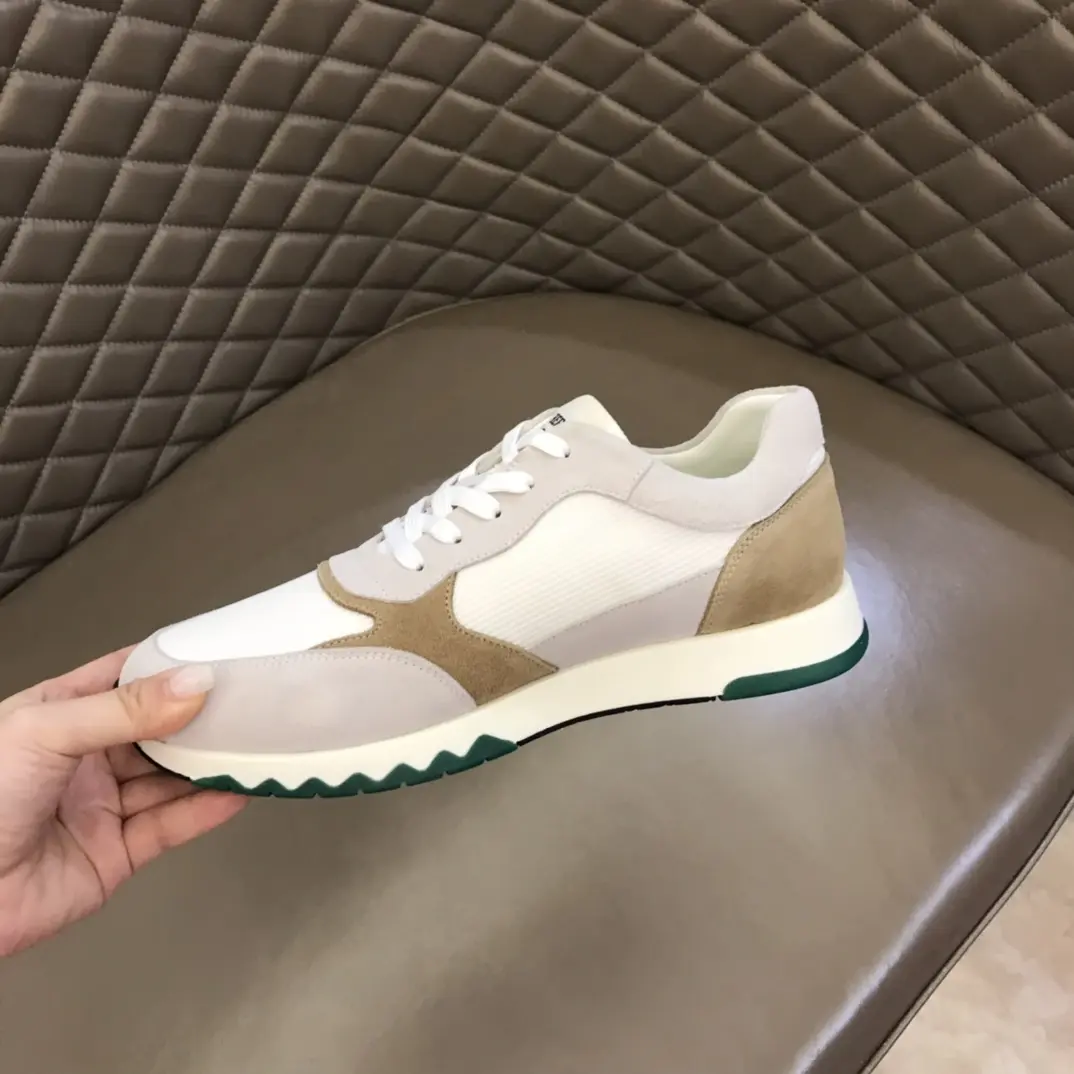 Effortless Hermès H2022 Sneakers White Green  – Replica Hermes Shoes Edition 83