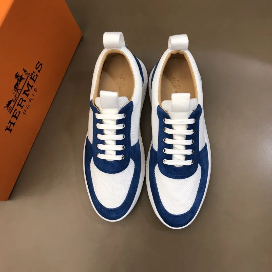 Comfortable Hermès Spring Summer Sneakers Blue White – Replica Hermes Shoes & Rep Footwear 100