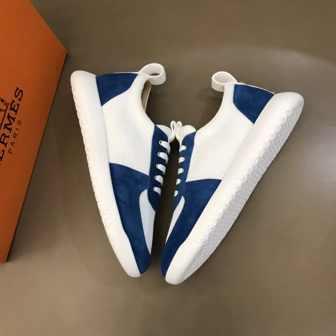 Comfortable Hermès Spring Summer Sneakers Blue White – Replica Hermes Shoes & Rep Footwear 100