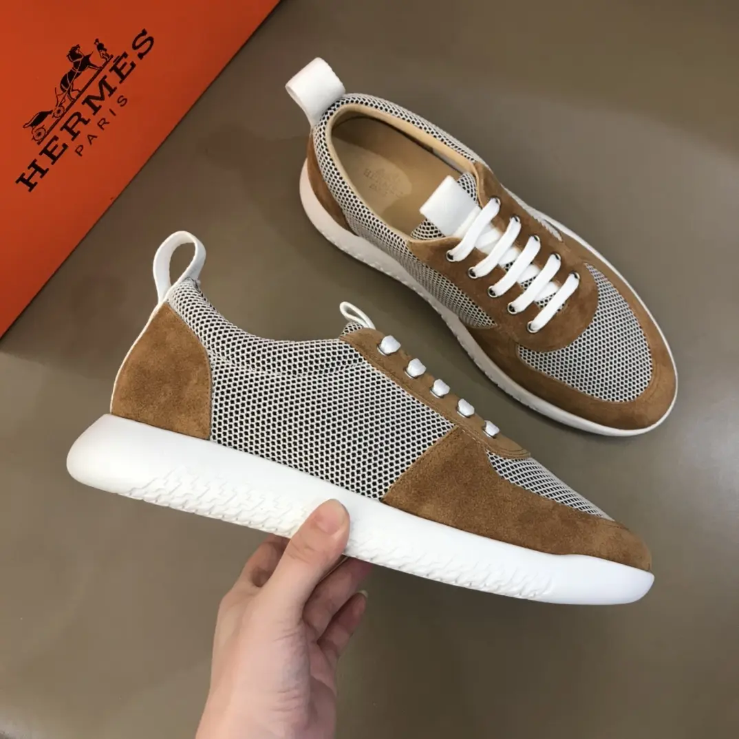 Hermès Spring Summer Sneakers, Brown White –  Replica Hermes Edition Durable 91