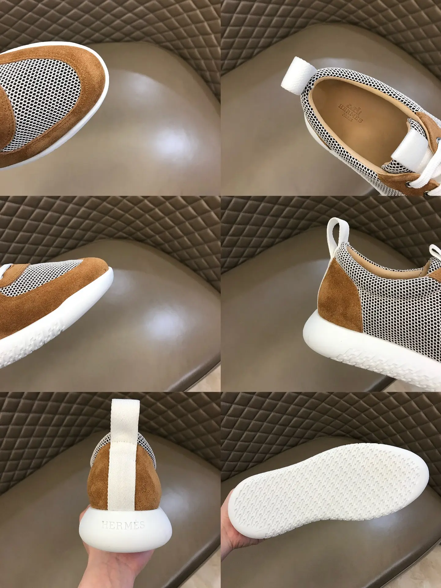 Hermès Spring Summer Sneakers, Brown White –  Replica Hermes Edition Durable 91
