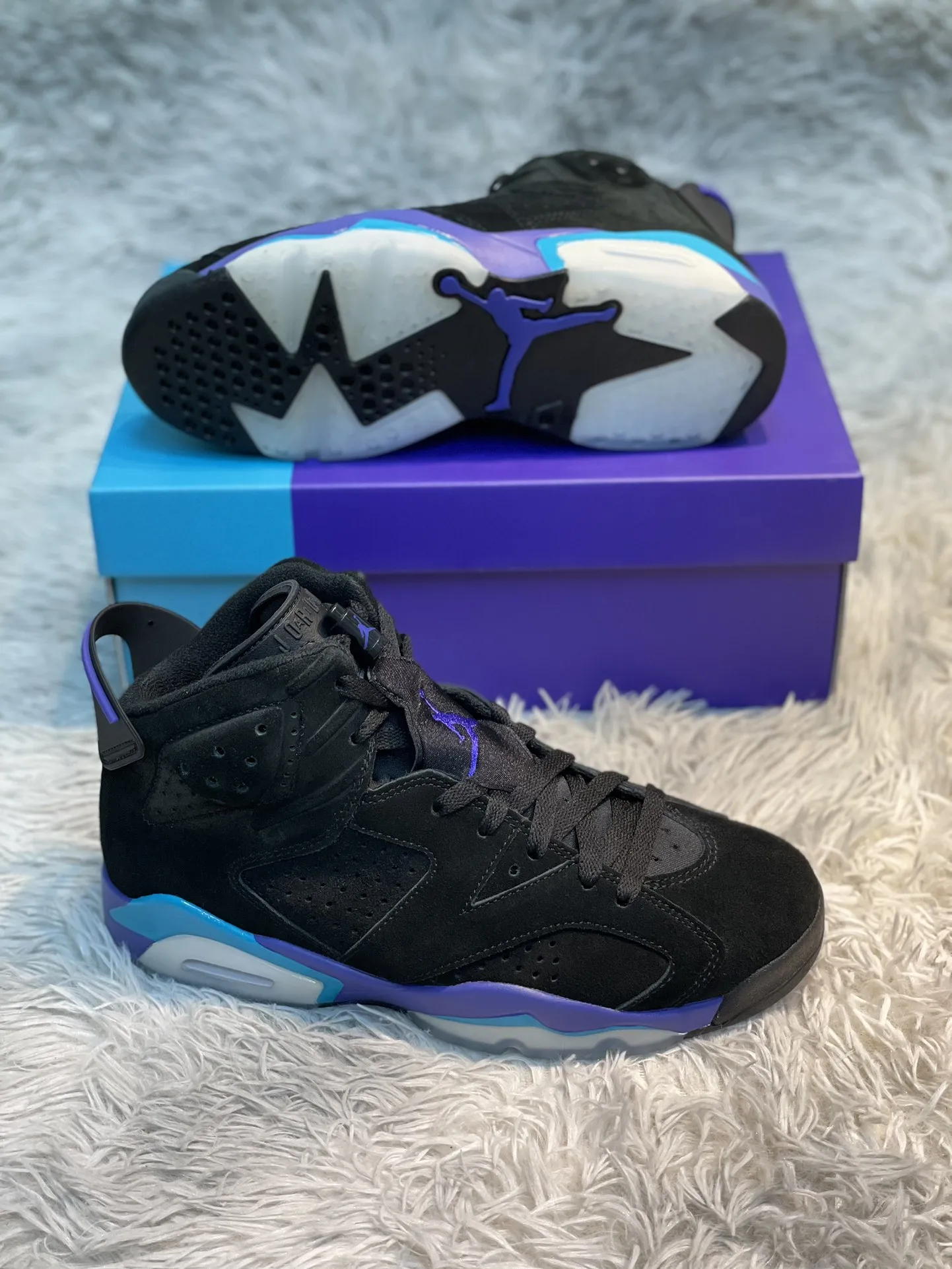 Kuker Air Jordan 6 UNC AJ6 Black Blue Purple Basketball Shoes – High Quality Replica Nike Chic 1108