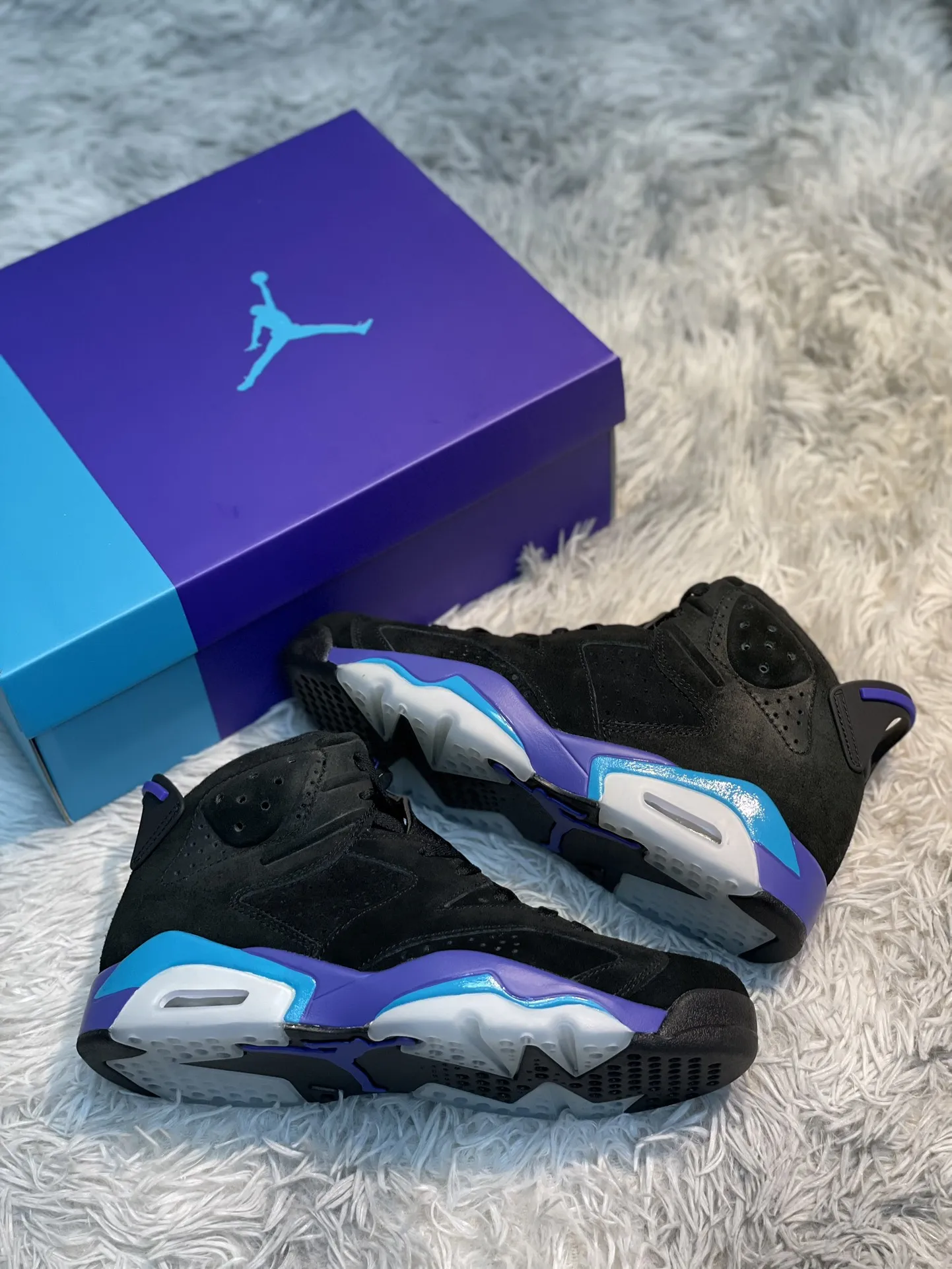 Kuker Air Jordan 6 UNC AJ6 Black Blue Purple Basketball Shoes – High Quality Replica Nike Chic 1108