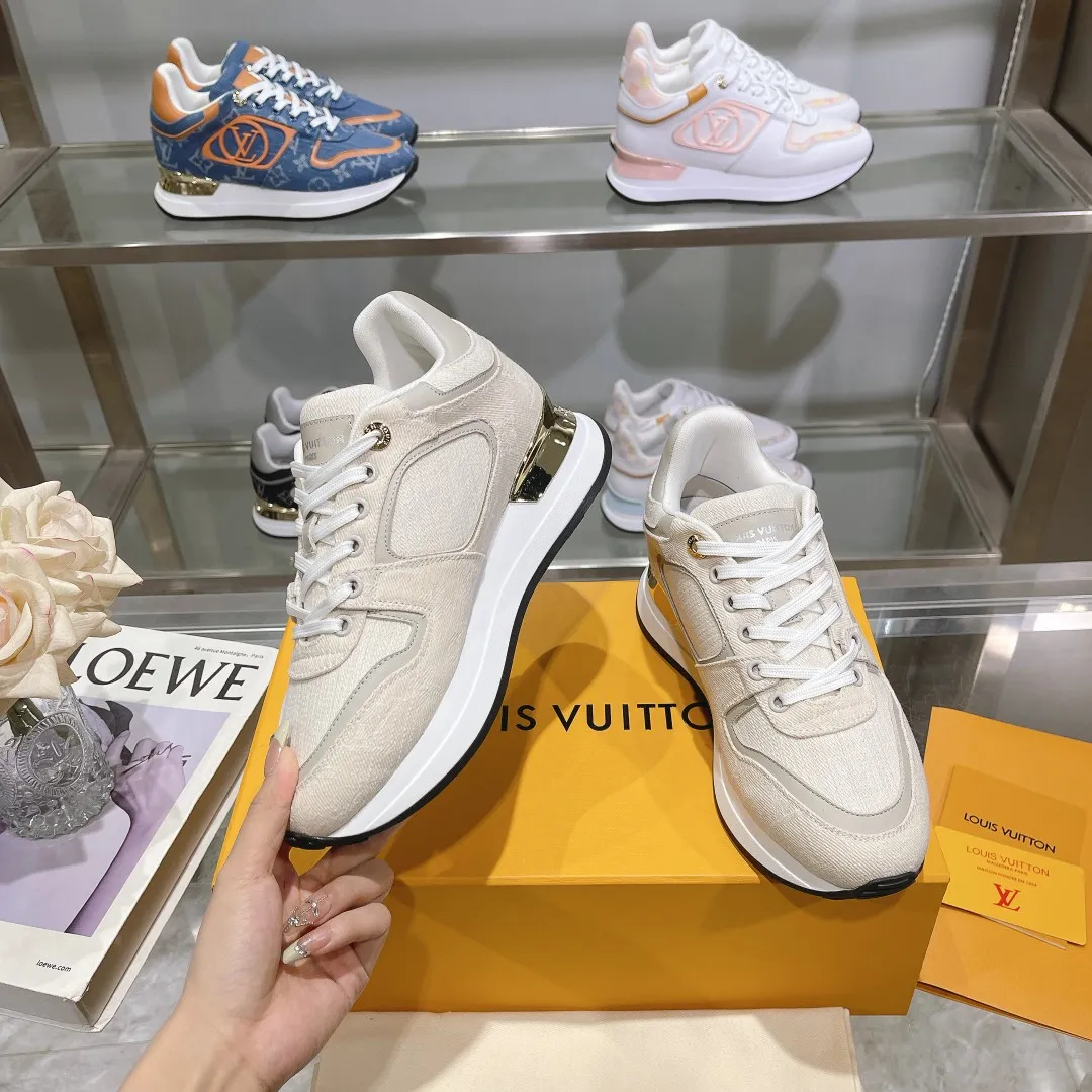 Lightweight LOUIS VUITTON Neo Run Away Beige Sneaker – Replica Louis Vuitton Style with Rep Shoes Design 293