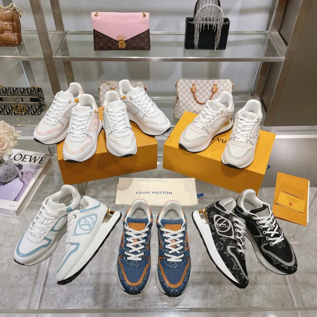 LOUIS VUITTON Neo Run Away Blue Orange Sneaker – Replica Louis Vuitton Style with Rep Shoes Design Minimalist 296