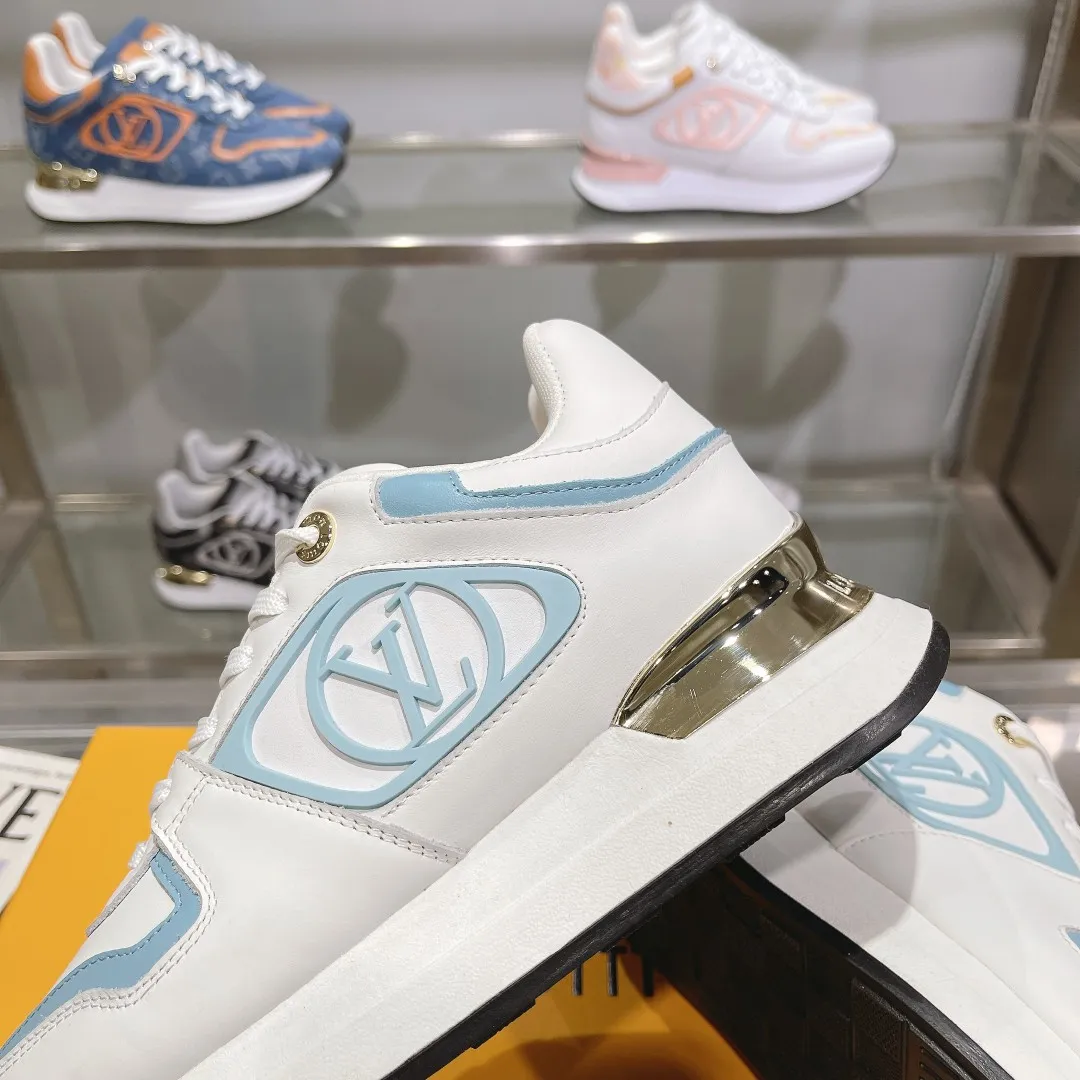 LOUIS VUITTON Neo Run Away White Blue Replica Sneakers with  Rep Design Effortless 294