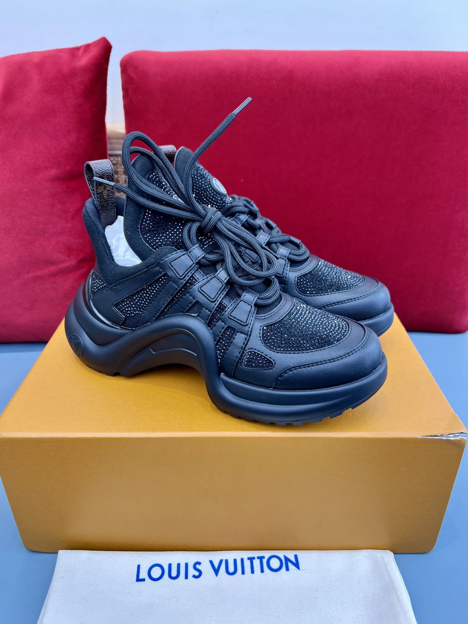 Louis Vuitton Archlight Black Mesh Sneakers –  Replica Shoes & Rep Footwear Packable 278