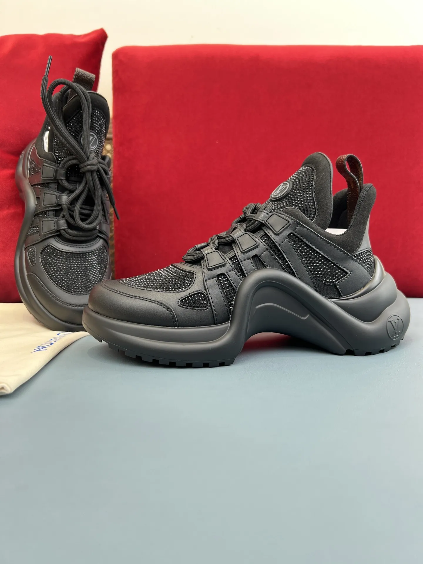 Louis Vuitton Archlight Black Mesh Sneakers –  Replica Shoes & Rep Footwear Packable 278