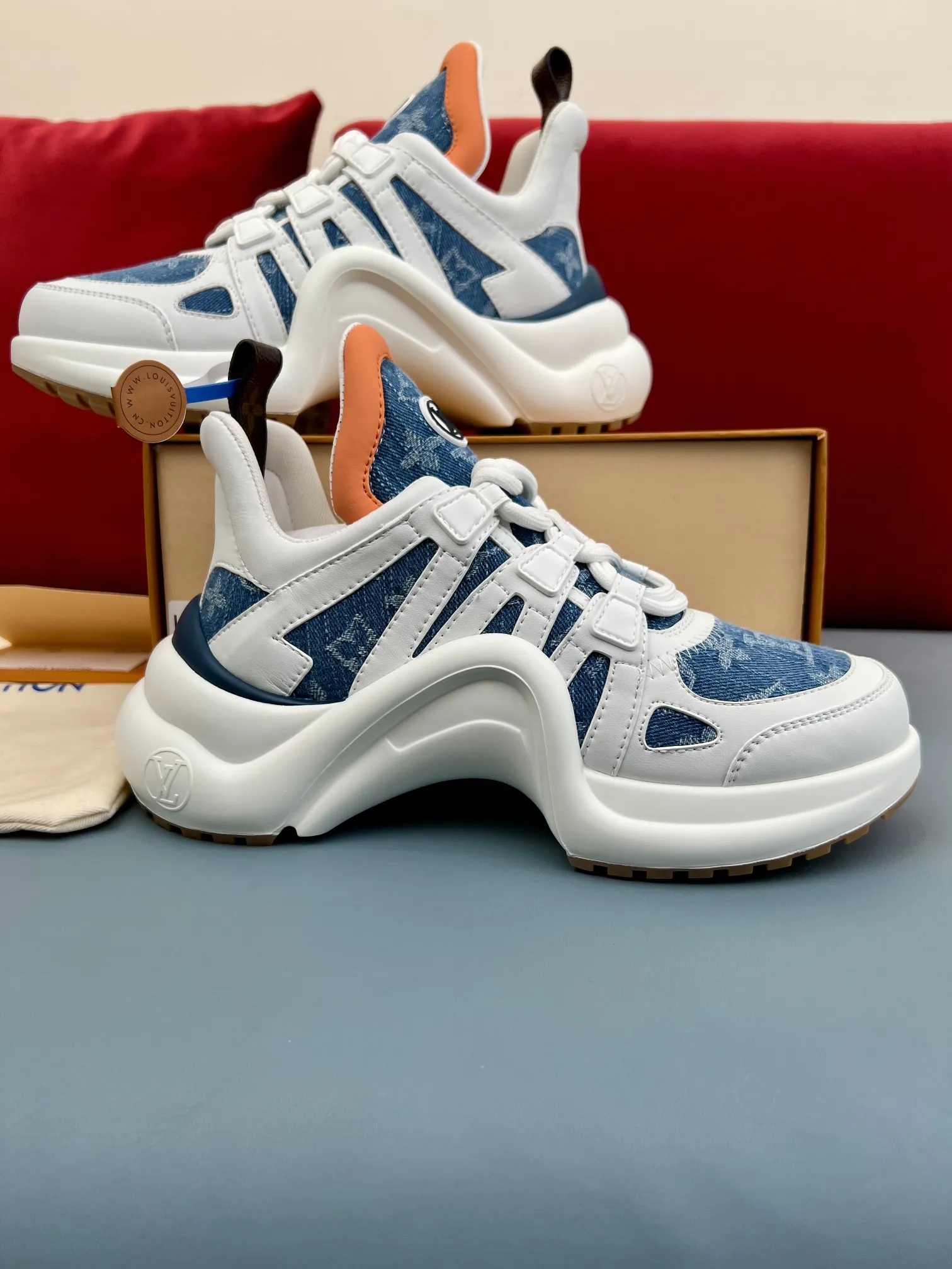 Louis Vuitton Archlight Denim White Replica Shoes – Rep Sneakers Classic 279