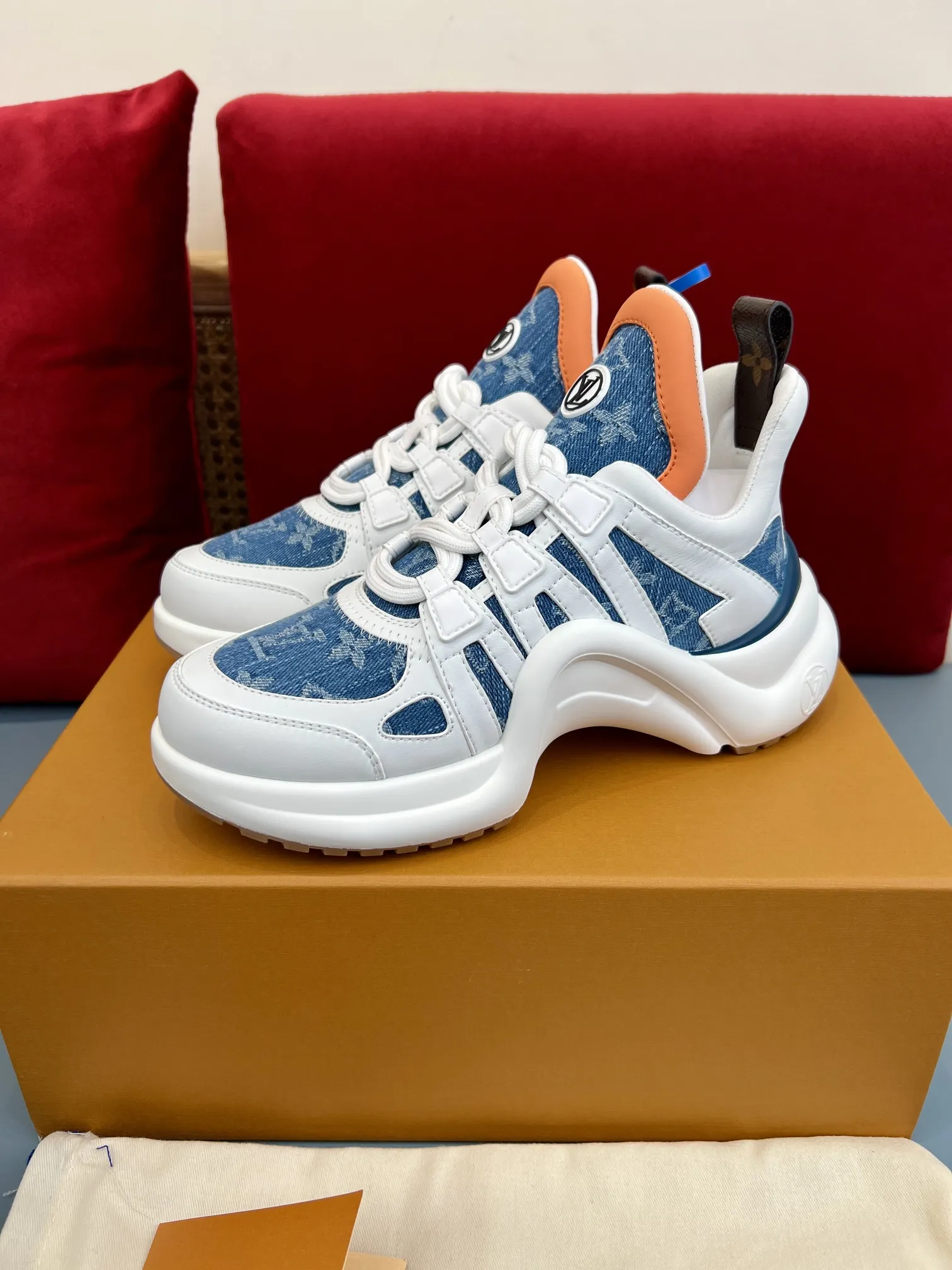 Louis Vuitton Archlight Denim White Replica Shoes – Rep Sneakers Classic 279