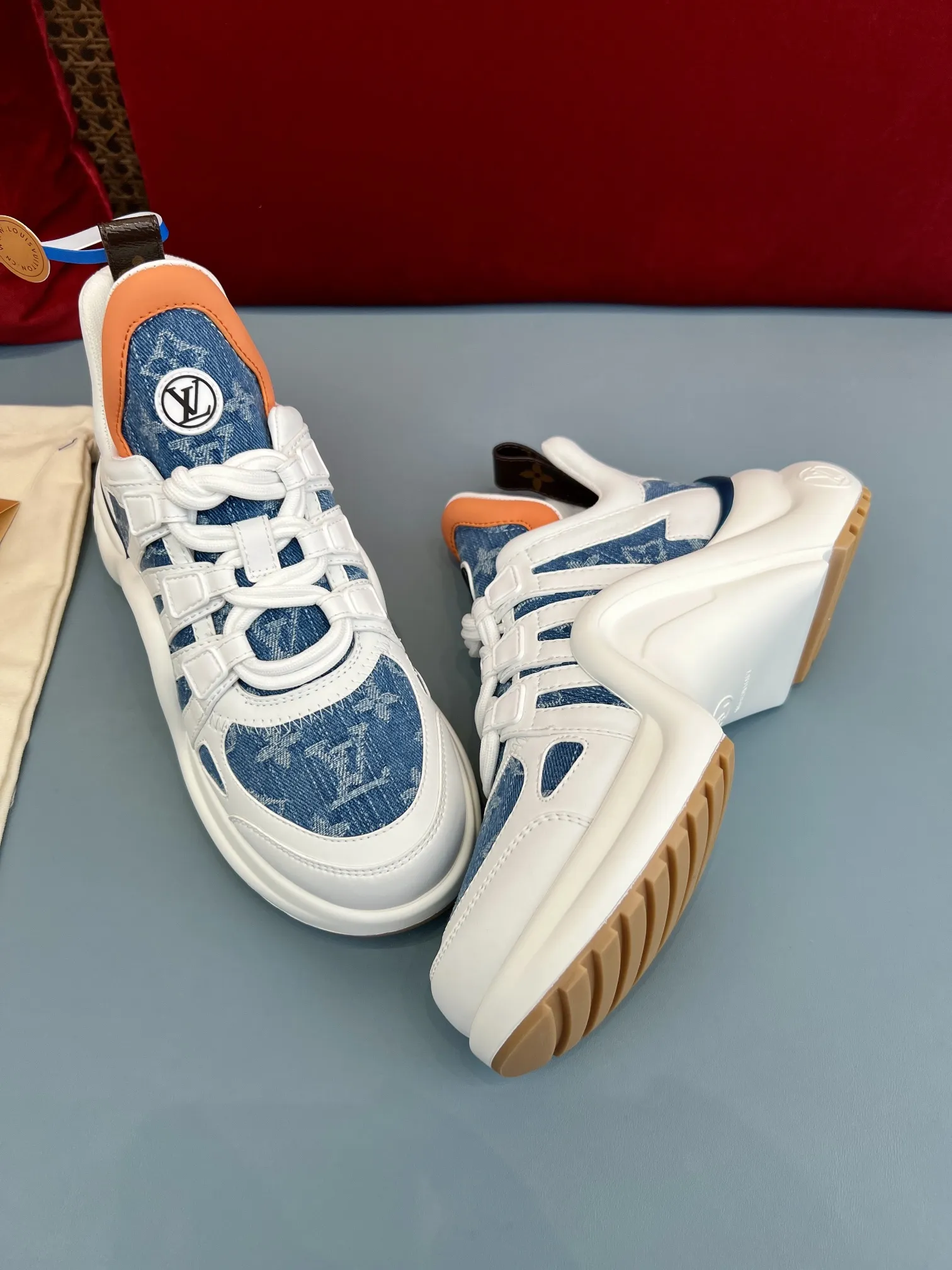 Louis Vuitton Archlight Denim White Replica Shoes – Rep Sneakers Classic 279