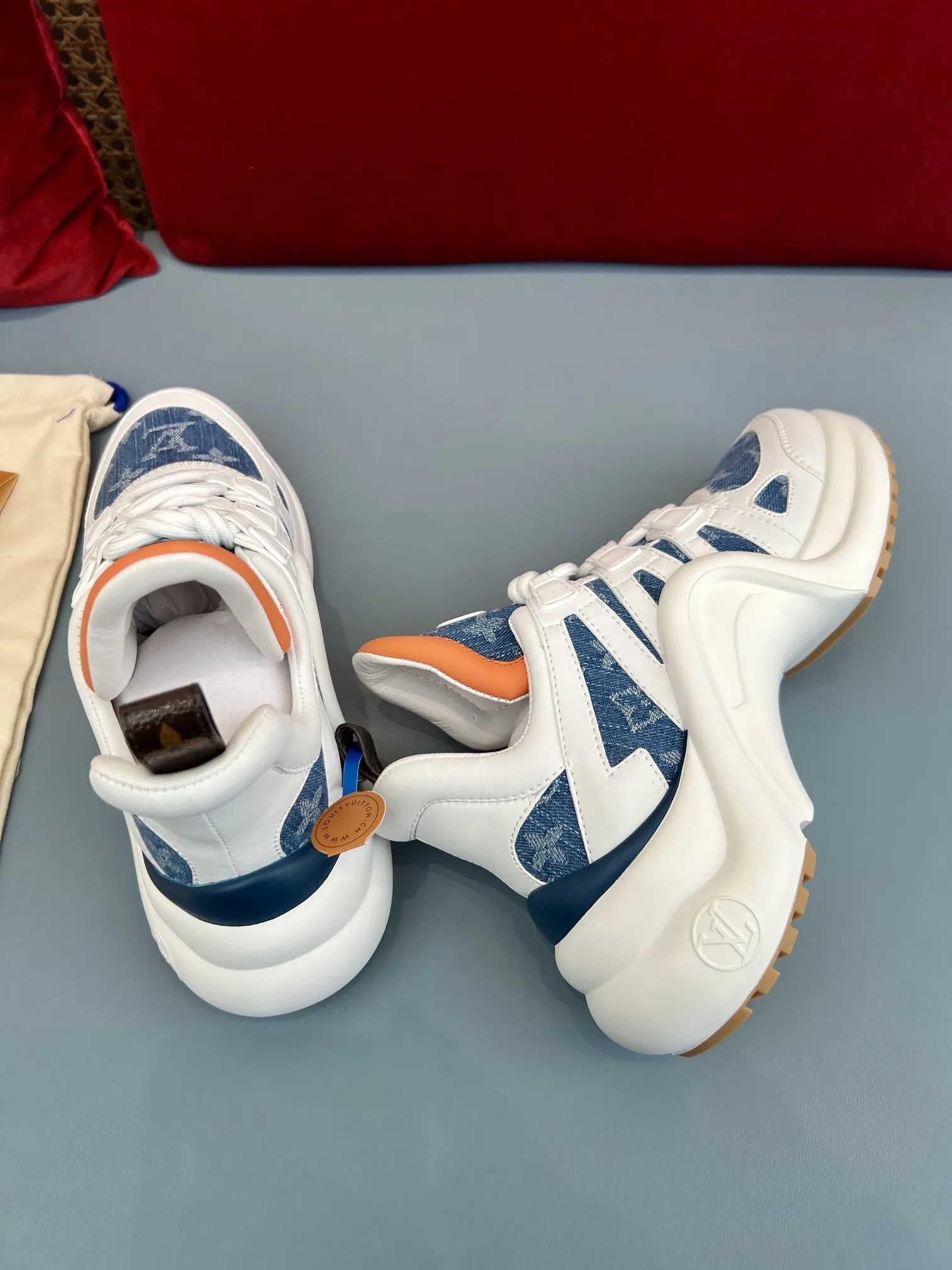 Louis Vuitton Archlight Denim White Replica Shoes – Rep Sneakers Classic 279
