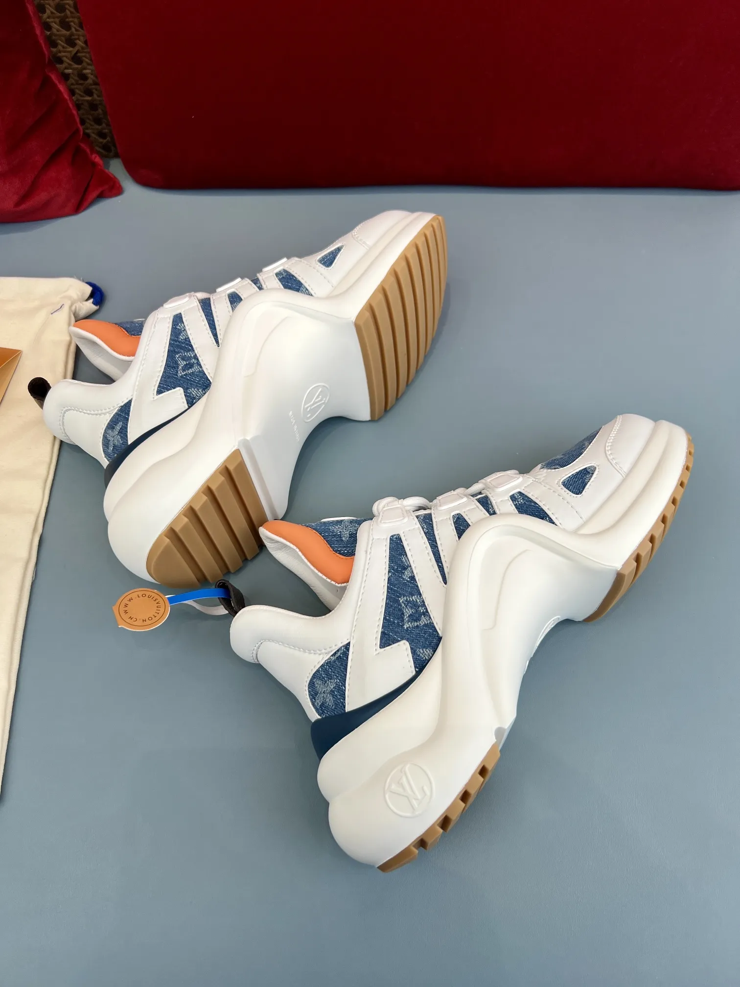 Louis Vuitton Archlight Denim White Replica Shoes – Rep Sneakers Classic 279