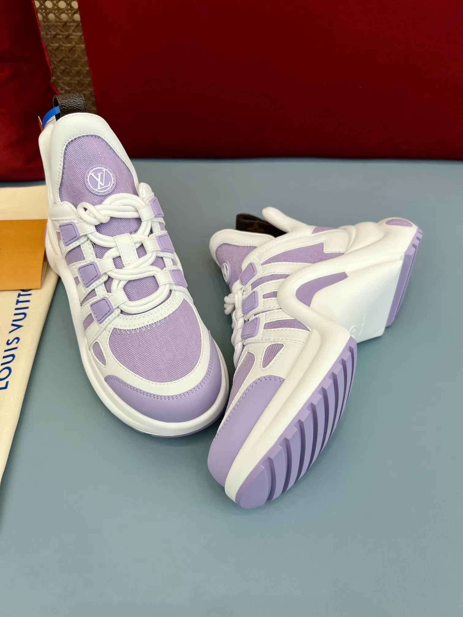 Louis Vuitton Archlight Sneakers Purple White – Replica Shoes & Louis Vuitton Replica Packable 283