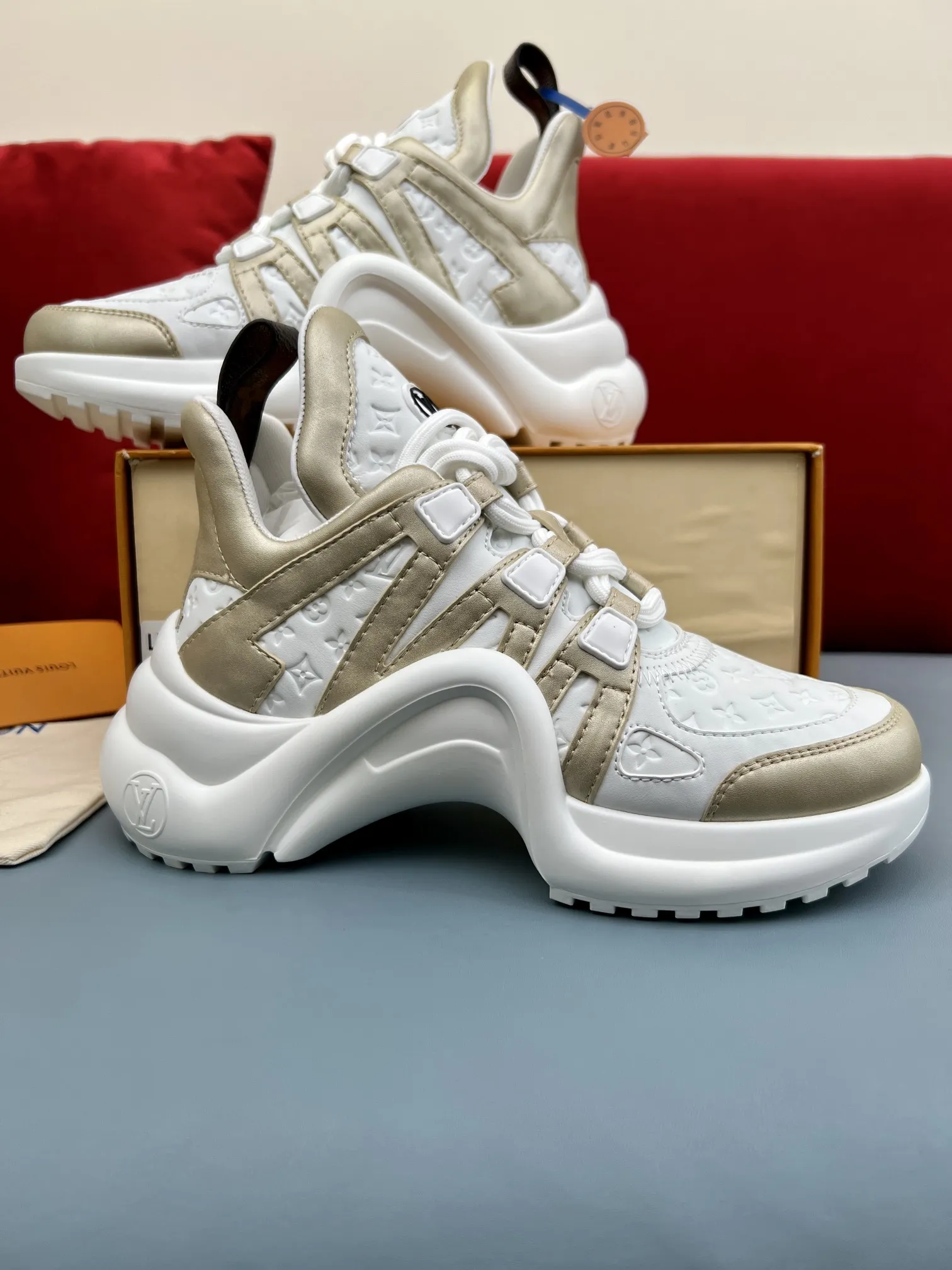 Louis Vuitton Archlight White Gold Replica Shoes –  Rep Sneakers Contemporary 274