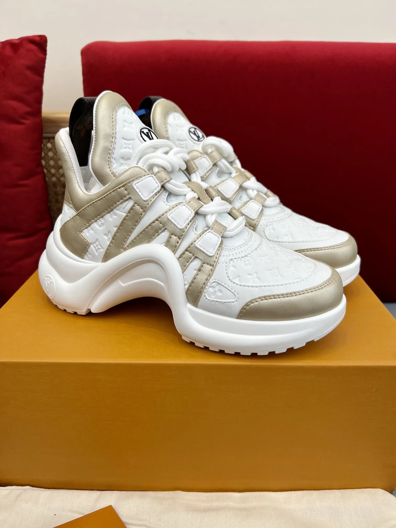 Louis Vuitton Archlight White Gold Replica Shoes –  Rep Sneakers Contemporary 274