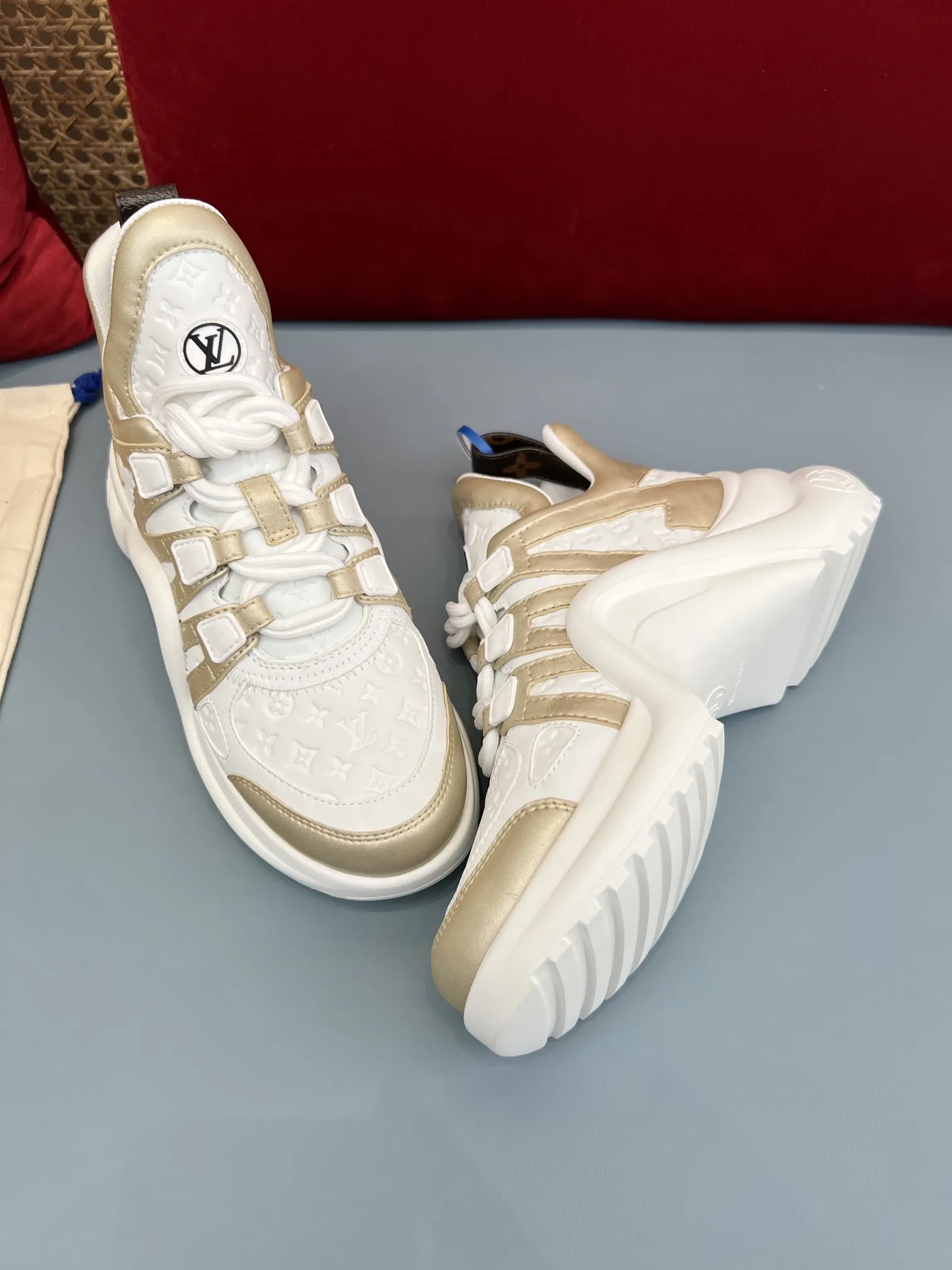 Louis Vuitton Archlight White Gold Replica Shoes –  Rep Sneakers Contemporary 274