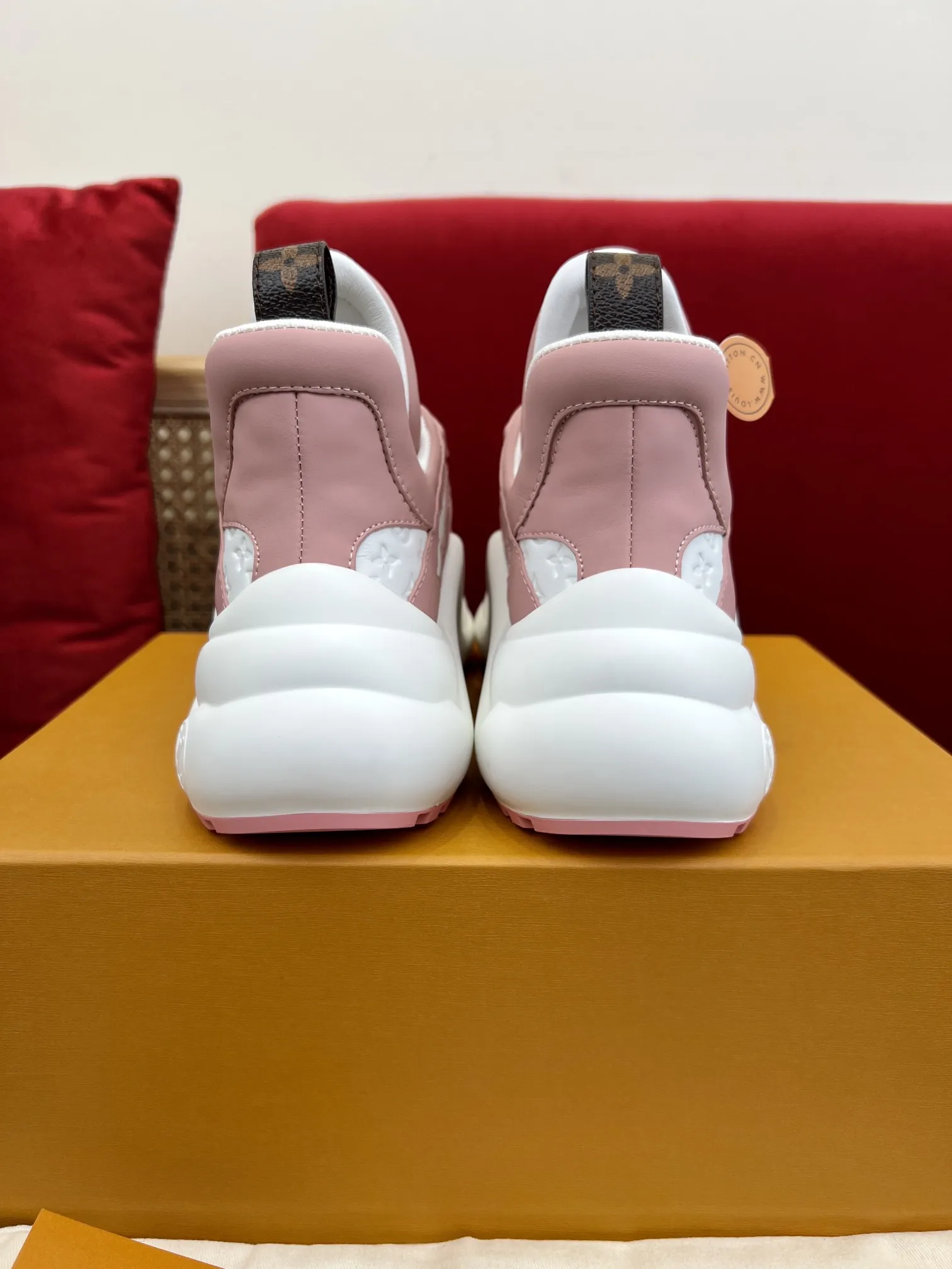 ModernLook Louis Vuitton Archlight White Pink Replica Shoes with Rep Sneakers Style 285