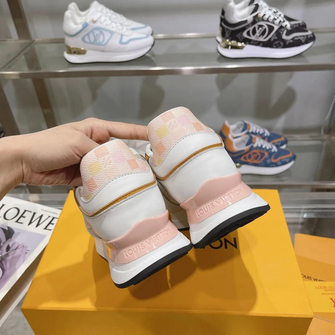 SoftTouch Louis Vuitton Neo Run Away White Orange Replica Sneaker with Rep Shoes Style 297