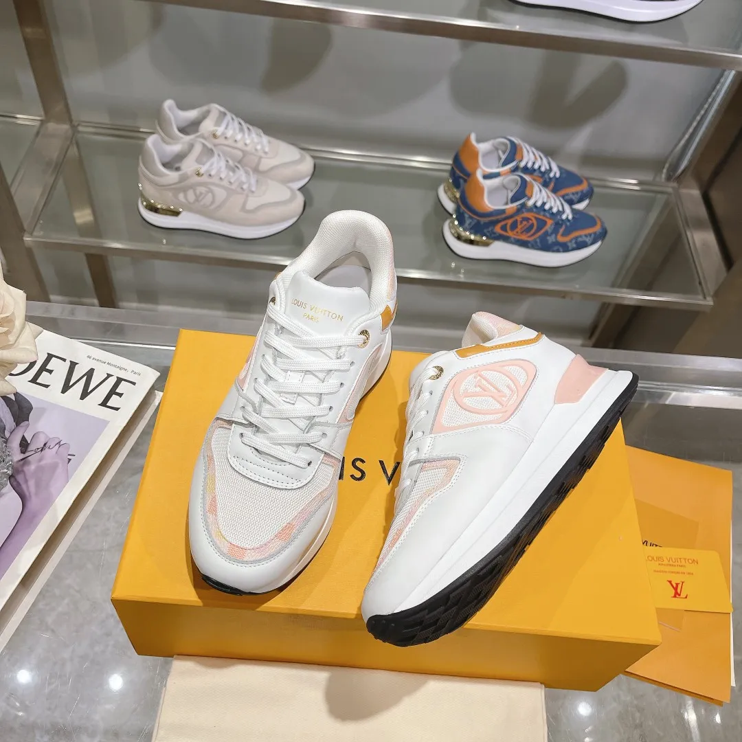SoftTouch Louis Vuitton Neo Run Away White Orange Replica Sneaker with Rep Shoes Style 297