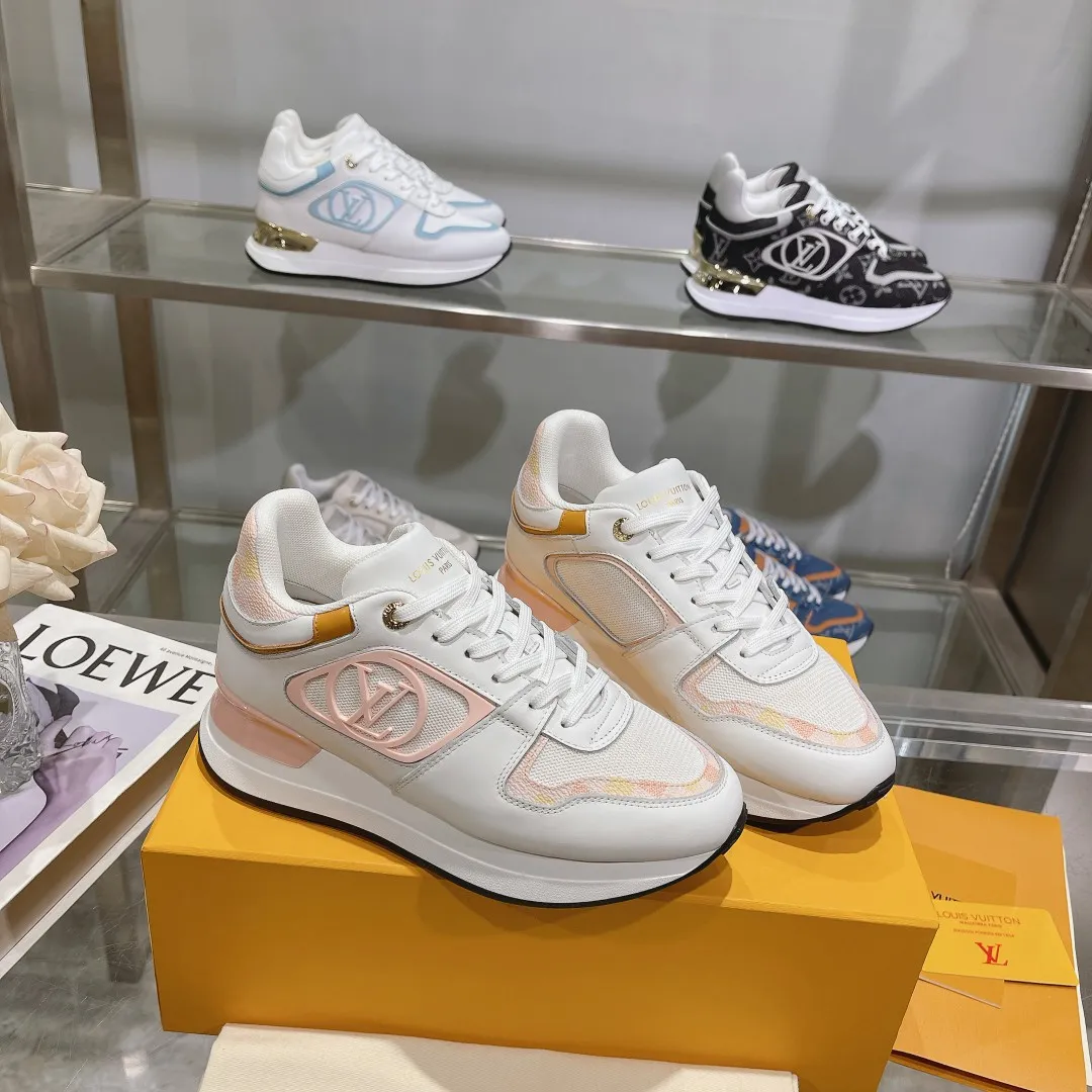 SoftTouch Louis Vuitton Neo Run Away White Orange Replica Sneaker with Rep Shoes Style 297